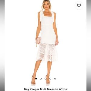 Day Keeper Midi Dress in White